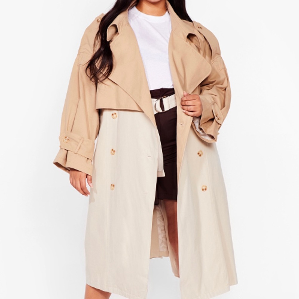 Two toned trench coat